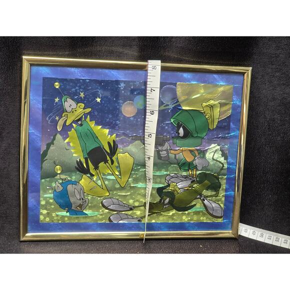 Looney Tunes Marvin The Martian Daffy Dodgers Porky K-9 Foil Reflective Picture - Picture 5 of 7